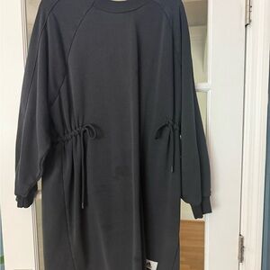 Adidas Gray Sweatshirt Dress with Logo